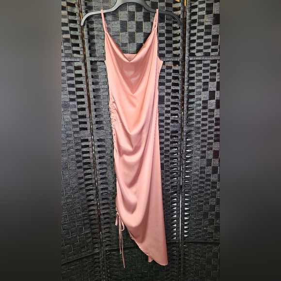 Satin Spaghetti Strap Midi Dress - Picture 4 of 6